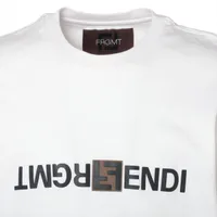 フェンディ×フラグメント FFロゴ 23年 コットン Tシャツ XL
