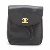 CHANEL ココマーク　キャビア　チェーンリュック シャネル ココマーク キャビアスキン チェーンリュック ブラック