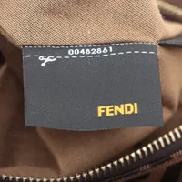 フェンディ ズッカ キャンバスxレザー トートバッグ ブラウン