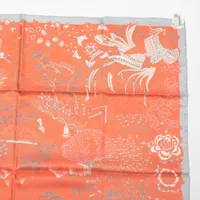 リバーシブル【HERMES】カレ90 Mille Feuilles de Soie スカーフ HERMES 新作 カレ90 ダブルフェイス Mille Feuilles de Soie