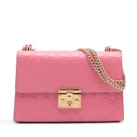 希少 美品✨ グッチ リストウォレット チェーンショルダー グッチシマ ピンク グッチ グッチシマ パドロック レザー チェーンショルダーバッグ