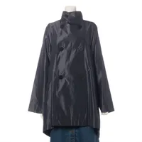 イッセイミヤケ 10AW ポリエステルボウカラーフレアコート イッセイミヤケ 10AW ポリエステルボウカラーフレアコート