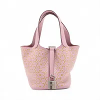【モーヴ × シルバー金具】HERMES ピコタンロック 14 デイジー エルメス ピコタンロック14 ミクロ ラッキーデイジー スイフト