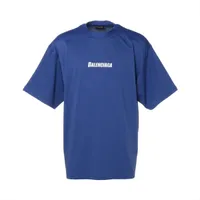 バレンシアガ ポリエステル Tシャツ S メンズ ブルー 857027