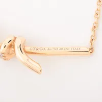 ティファニー ノット ダイヤ ネックレス 750(PG) 7.1g D0.25 A3697290