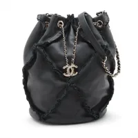 【もこもこ♡】CHANEL ラムスキン ミトン 黒 もこもこ♡**【CHANEL】 ラムスキン ミトン 黒