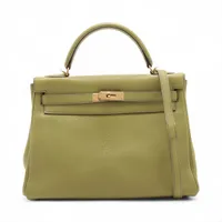 【HERMES】ケリー32 ゴールド エルメス / HERMES ケリー 32 内縫い 2WAY ジョーヌアンブル(黄