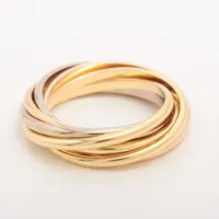 カルティエ トリニティ 7連 リング 750(YG×PG×WG) 8.8g 51 ZZ023290