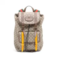 グッチ GGスプリーム キャットヘッド PVCxレザー バックパック
