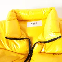 セリーヌ エディ期 ナイロン ダウンジャケット 44 メンズ イエロー