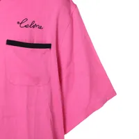 セリーヌ CELINE 半袖シャツ ボーリングシャツ ピンク ２C831171S セリーヌ CELINE 半袖シャツ ボーリングシャツ ピンク
