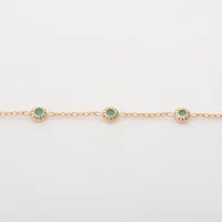 アガット ドリーミードリーミー ターコイズ ブレスレット K10(YG