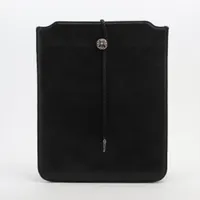 クロムハーツ タブレットケース レザー ブラック×シルバー iPad