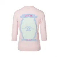 シャネル ココマーク 09C カシミヤ 半袖ニット 38 レディース ピンク