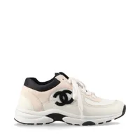 シャネル ココマーク レザー スニーカー 36 レディース アイボリー