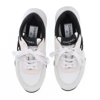 シャネル ココマーク レザー スニーカー 36 レディース アイボリー