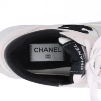 シャネル ココマーク レザー スニーカー 36 レディース アイボリー