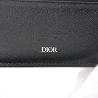 DIOR■ブラック オブリク ギャラクシー レザー 3段 ウォレット DIOR オブリーク ギャラクシー レザー 三つ折りウォレット 財布