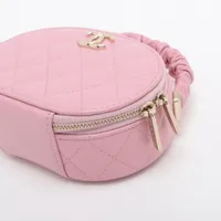 VINTAGE シャネル マトラッセ25cm ラムスキン パープル/S金具 シャネル マトラッセ ラムスキン ハンドバッグ ピンク ゴールド