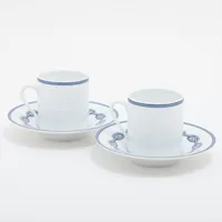 エルメス シェーヌダンクル カップ&ソーサー 陶器 ブルー 2客