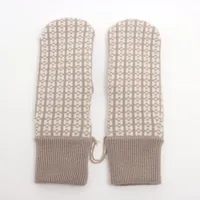 エルメス グローブ S カシミヤ グレージュ ニットジャガード