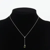 ティファニー レインボードロップ ペリドット ネックレス 750(WG) 3.0g
