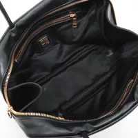 ブラックレザーショルダーバッグ　ボーリングバッグ PRADA/プラダ】 パンチング ボーリングバッグ ショルダーバッグ