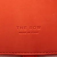 THE ROWザロウ★マルゴー17 オレンジハンドバック Aランク ザロウ ソフトマルゴー17 スエードxレザー ハンドバッグ