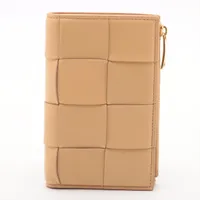 ボッテガヴェネタ マキシイントレチャート レザー 財布 ベージュ