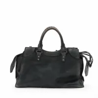 バレンシアガ ネオクラシック レザー 2WAYハンドバッグ ブラック