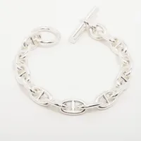 エルメス シェーヌダンクルMM ブレスレット 18コマ 925 60.5g