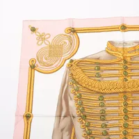 エルメス カレ90 BRANDEBOURGS ブランデンブルク飾り スカーフ シルク