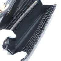 サンローランパリ Vステッチ YSLロゴ レザー 長財布 ブラック 437469