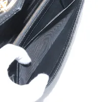 美品　サンローラン　パリ　Vステッチ　YSL 長財布　ブラック サンローランパリ Vステッチ YSLロゴ レザー 長財布 ブラック