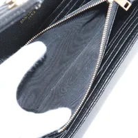 美品　サンローラン　パリ　Vステッチ　YSL 長財布　ブラック サンローランパリ Vステッチ YSLロゴ レザー 長財布 ブラック