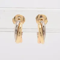 【美品】カルティエ　トリニティ　ピアス　片耳用　750 PG×WG 楽天市場】Cartier トリニティピアス 750 WG YG PG 3カラー