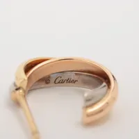 【美品】カルティエ　トリニティ　ピアス　片耳用　750 PG×WG 楽天市場】Cartier トリニティピアス 750 WG YG PG 3カラー