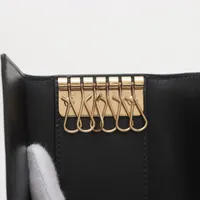 CELINE 黒 レザー キーケース CELINE ブラック レザー キーケース - メルカリ