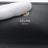 CELINE 黒 レザー キーケース CELINE ブラック レザー キーケース - メルカリ