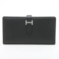 エルメス ベアンスフレ アリゲーター ブラック 黒　M81 ベアンスフレ アリゲーター 長財布 ノワール ブラック 黒[] Bearnsfle