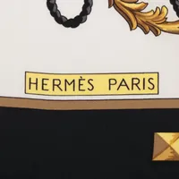 エルメス スカーフ カレ90 LES CLES 鍵 ブラック 美品 エルメス HERMES スカーフ カレ90 LES CLES 鍵柄 シルク