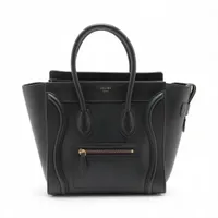 ≪高級感抜群≫【Celine】ナノラゲージ ブラック/シルバー CELINE - CELINE ナノ ラゲージ ショルダーバッグ NANO LUGGAGE