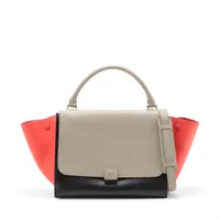 セリーヌ トリコロール レザー トラペーズ 2wayバッグ CELINE□セリーヌ□トラペーズ□トリコロール□レザー2WAY