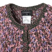 CHANELシャネル 優雅なCOCOマーク柄ニット／ベスト美品未使用size38 シャネル ココボタン コットン ニットベスト 38/40 レディース