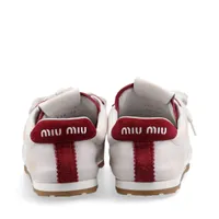 【完売必至】ミュウミュウ■ブリーチ レザー ロゴ スニーカー miu miu ブリーチドレザー スニーカー24㎝