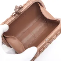 【極美品・ミラー付き✨】ボッテガヴェネタ クラッチバッグ パイソン レザー ボッテガヴェネタ イントレチャート レザーxパイソン クラッチ