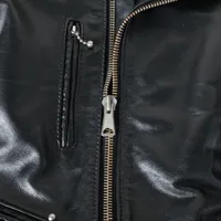 ルイスレザー コットン レザージャケット 38 メンズ ブラック