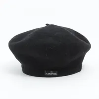 シャネル CHANEL ココマーク ハット ブラック ウール シャネル ココマーク ハット 素材不明 ブラック WZ512666｜中古