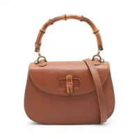 ◎人気◎GUCCI バンブー レザー 2way ハンドバッグ ブラウン 斜めかけ GUCCI - グッチ GUCCI バッグ レディース ブランド バンブー