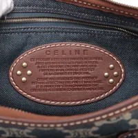 CELINE セリーヌ　ウエストバッグ　マカダム柄　ブルーデニム×レザー CELINE CELINE/セリーヌ マカダム柄 トートバッグ デニム/レザー